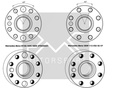 PMC Adapter kit Mercedes-Benz M156 - BMW M57 / E46 S54 M3 - 184mm / 7.25"