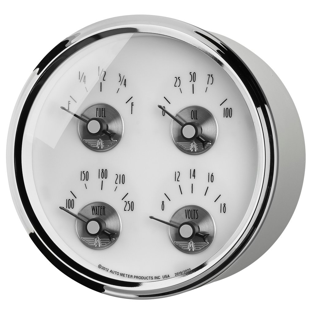 5" Quad Gauge, 100 Psi/100-250 °F/8-18v/240-33 Ω, Prestige Pearl